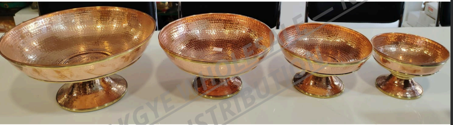 COPPER HAMMERED FRUIT BOWL