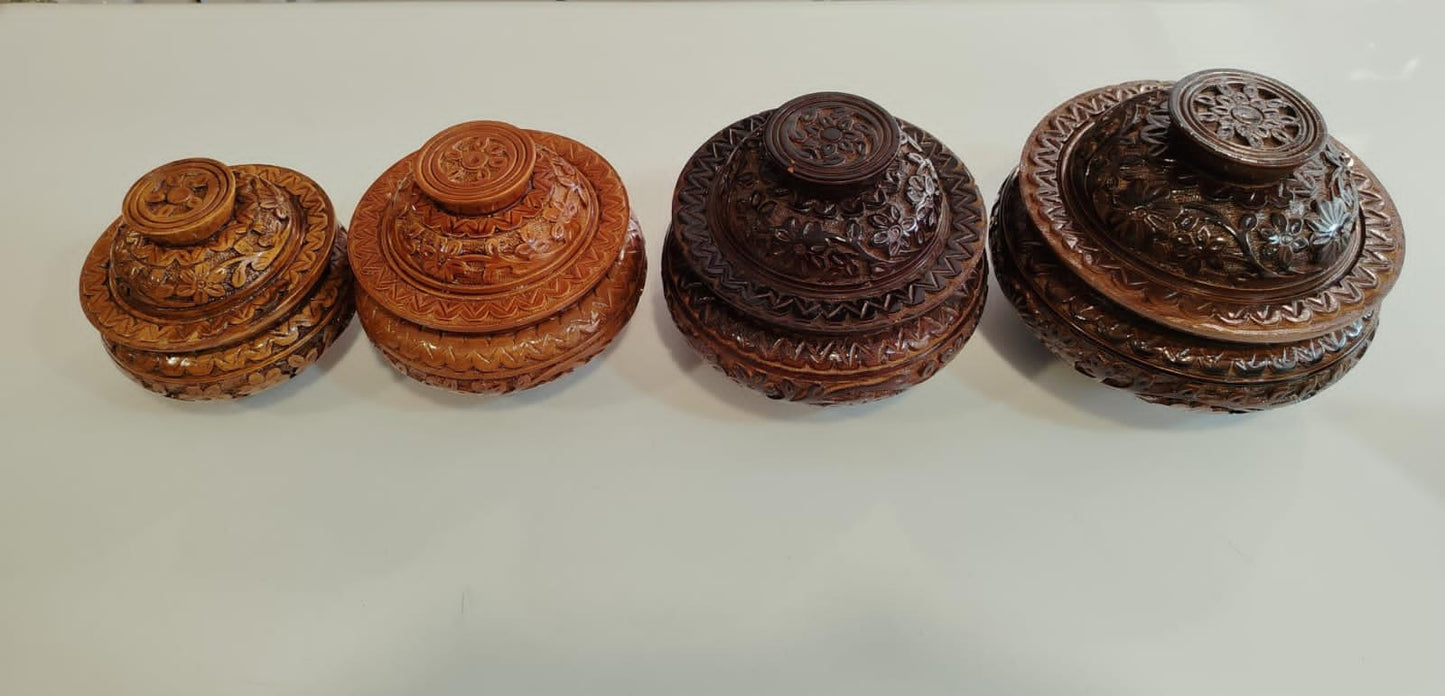 Tibetan wooden Paro Bowl CARVED